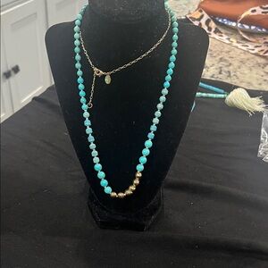 LOFT Turquoise and Gold Necklace
